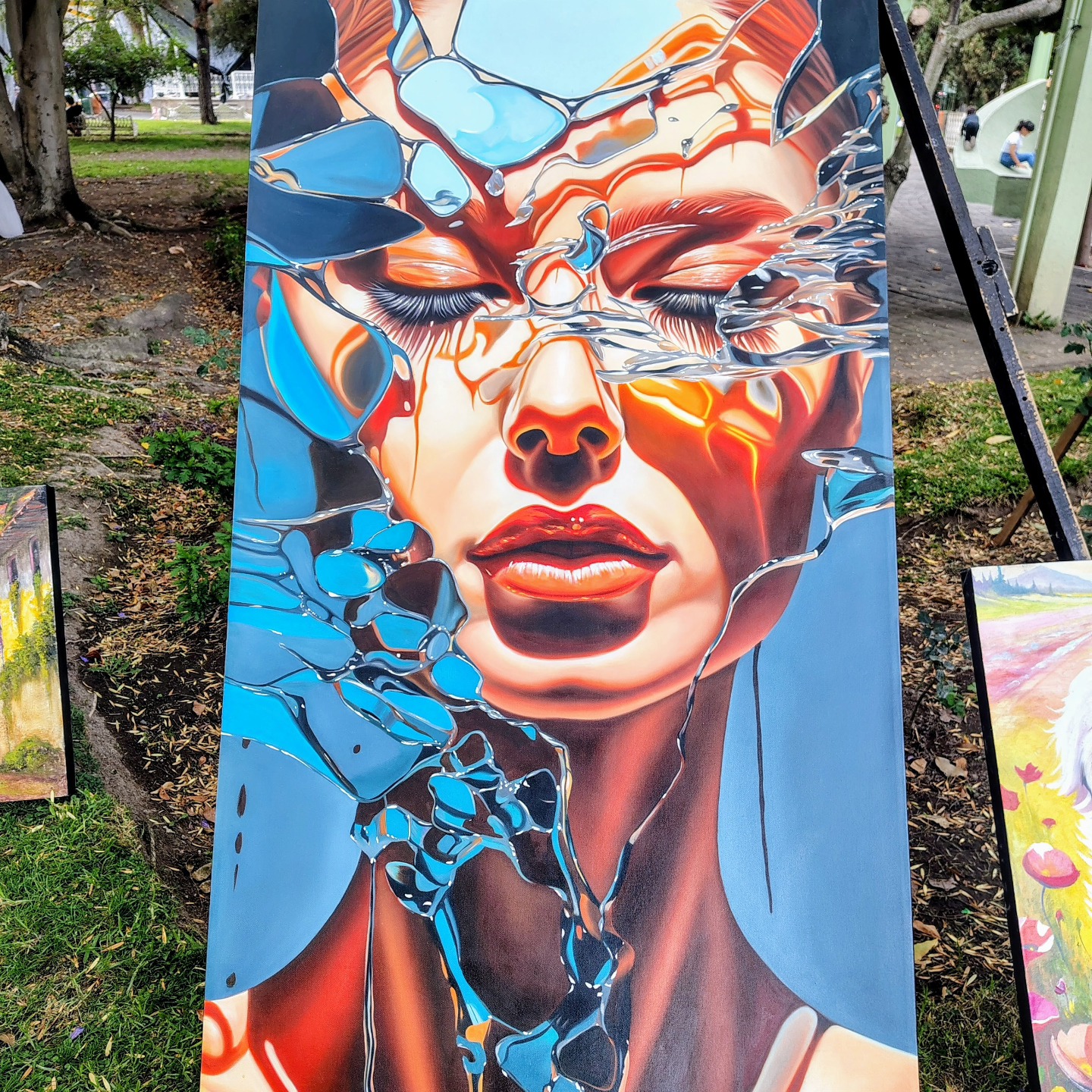 pintura realista en oleo sobre tela