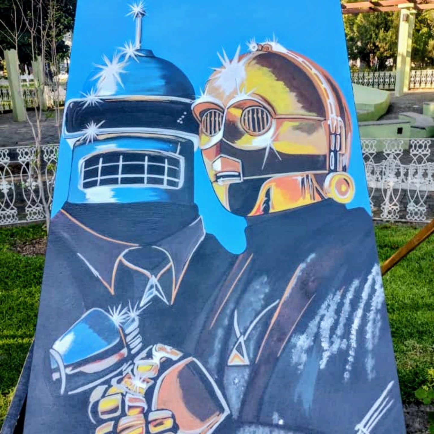 composición de pintura al oleo sobre la Malinche